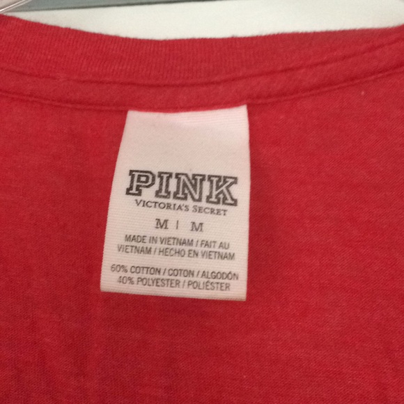 Pink - short sleeve red T-shirt - Picture 2 of 2